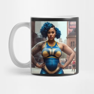 Summer Vibes, Curvy Summer, Beautiful Superwoman, Athlete. Dodge Ball Team, Strong Female. Sticker Mug